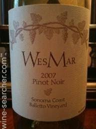 WesMar Hellenthal Vineyard Pinot Noir, Sonoma Coast, USA label - wesmar-hellenthal-vineyard-pinot-noir-sonoma-coast-usa-10401581