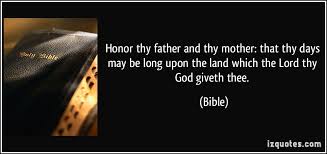 Image result for honor thy father and thy mother
