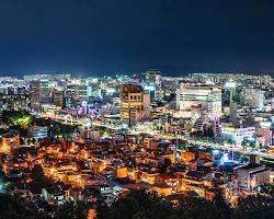 광주 남구 광주공원 야경, AI로 생성