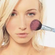Image result for images of Heart face girl who applying blush on the her face