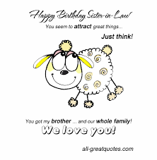 Happy Birthday Sister-in-Law Free Cards To Share via Relatably.com