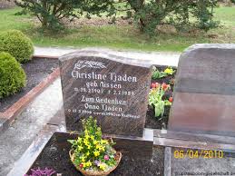 Grab von Christine Tjaden (geb. Aissen) (28.02.1907-02.07.1989 ...