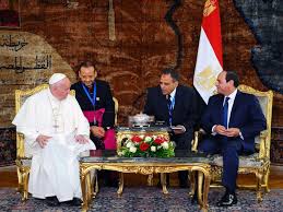 Image result for Pope Francis said on Friday at the start of a two-day visit to Cairo