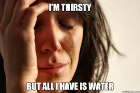 I&#39;m thirsty but all I have is water - First World Problems - quickmeme via Relatably.com