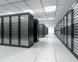 Image of Cloud data center with servers and storage units