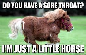 do you have a sore throat? I&#39;m just a little horse - Misc - quickmeme via Relatably.com