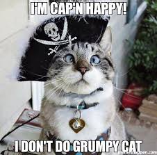 I&#39;m Cap&#39;n Happy! I don&#39;t do Grumpy cat meme - Spangles (8561 ... via Relatably.com