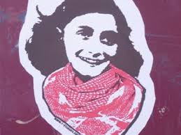 The graffiti image of Anne Frank wearing a kuffiyeh by Netherlands artist known as &#39;T&#39; has long drawn indignation and controversy though its original ... - anne_frank_palestine