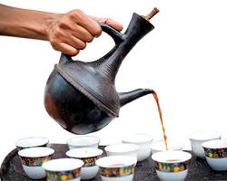Image of Ethiopian coffee ceremony in progress
