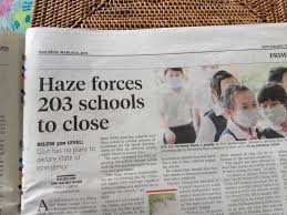Image result for haze causes turmoil in Singapore & Malaysia