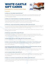 Q: Where can i buy White Castle Gift Cards?