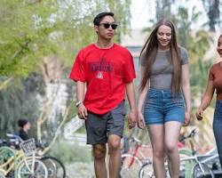 Image of University of Arizona students walking on campus