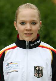 Anja Brinker poses during the team Germany gymnastics photocall at.
