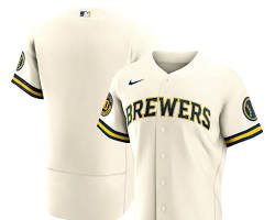 Image of Authentic Milwaukee Brewers Home White Jersey
