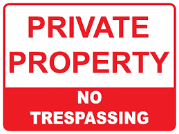Image result for sign no trespassing