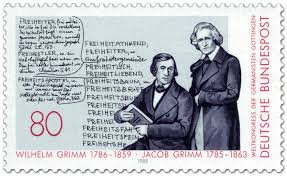 Gebrüder Wilhelm und Jacob Grimm , Briefmarke 1985 - gebrueder-grimm-wilhelm-jacob-gr