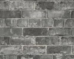 Image of Gray brick industrial wallpaper