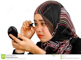 Image result for muslim woman using make-up