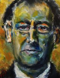 Portrait of Kurt Schwitters - portrait-of-kurt-schwitters-oil-on-canvas-14x11