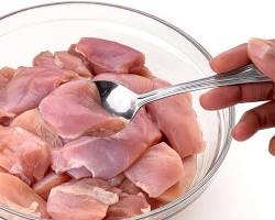 Image of Chicken breasts cut into bitesized pieces