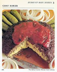 Giant Burger | Vintage Recipe Cards