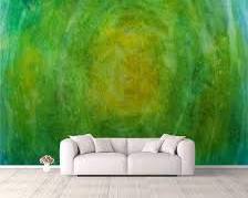 Image of Watercolor swirls living room ceiling mural