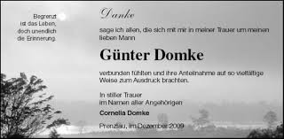Günter Domke-Prenzlau, im Deze | Nordkurier Anzeigen