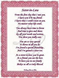 poems for from friend to sisters | My Sister In Law And Her ... via Relatably.com