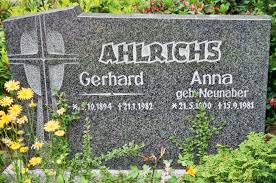 Grab von Gerhard Ahlrichs (05.10.1894-21.01.1982), Friedhof ...
