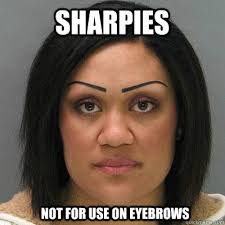 What do you think about sharpie eyebrows? - GirlsAskGuys via Relatably.com