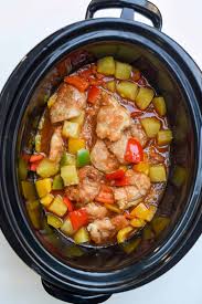 Slow Cooker Sweet and Sour Chicken | Valerie's Kitchen