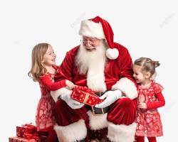 صورة بابا نويل يلعب مع الأطفال
