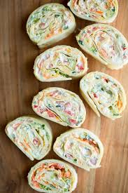 Vegetable Cream Cheese Tortilla Roll Ups - Peas and Crayons