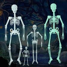 Lifeasy 5 Ft/ 3 Ft Halloween Luminous Skeleton Decorations, Full ...