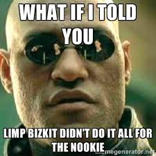What if I told you Limp bizkit didn&#39;t do it all for the nookie ... via Relatably.com