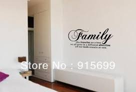 WALL ART FAMILY LIKE BRANCHES ON A TREE QUOTE STICKER DECAL ... via Relatably.com