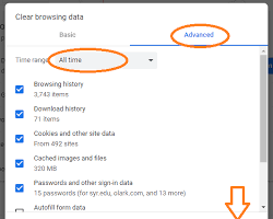 Image of Clear browsing data option in Chrome settings