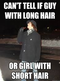 Can&#39;t tell if guy with long hair or girl with short hair - Dead ... via Relatably.com