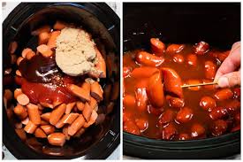 Slow Cooker Bourbon Hot Dogs - The Magical Slow Cooker