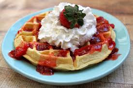 Image result for strawberry waffles
