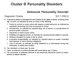 Dsm iii antisocial personality disorder