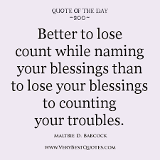 Quote Of The Day: naming your blessings - Inspirational Quotes ... via Relatably.com