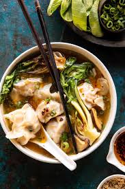 25 Minute Wonton Soup with Sesame Chili Oil. - Half Baked Harvest