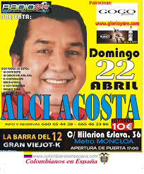 Este Domingo 22 de Abril , La Barra Del 12 , se viste de fiesta con la presentación de Alci Acosta , a solo € 10 entrada general , calle Hilarion Eslava N36 ... - alciacostabarra12