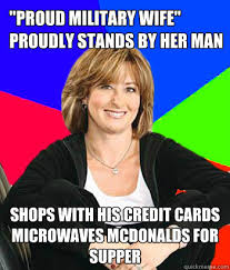 Proud Military Wife&quot; Proudly stands by her man Shops with his ... via Relatably.com