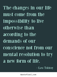 Leo Tolstoy picture quotes - The changes in our life must come ... via Relatably.com