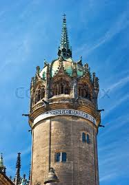 Tower of Palace Cathedral, Wittenberg Luther City, Germany
