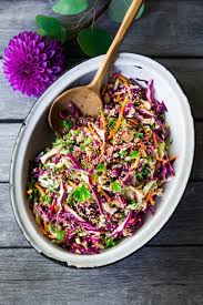 Easy Crunchy Asian Slaw & BEST Asian Dressing! | Feasting At Home